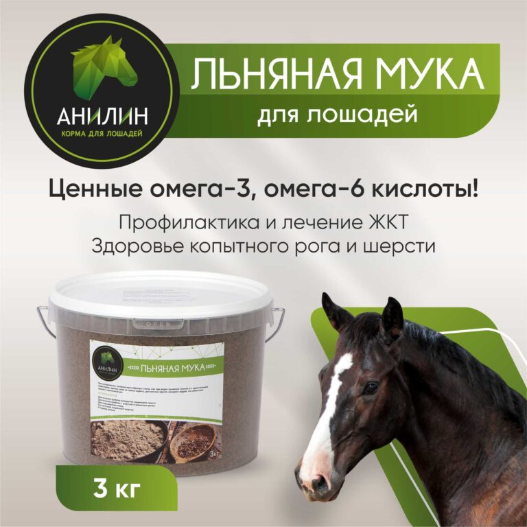 Льняная мука для лошадей. Анилин